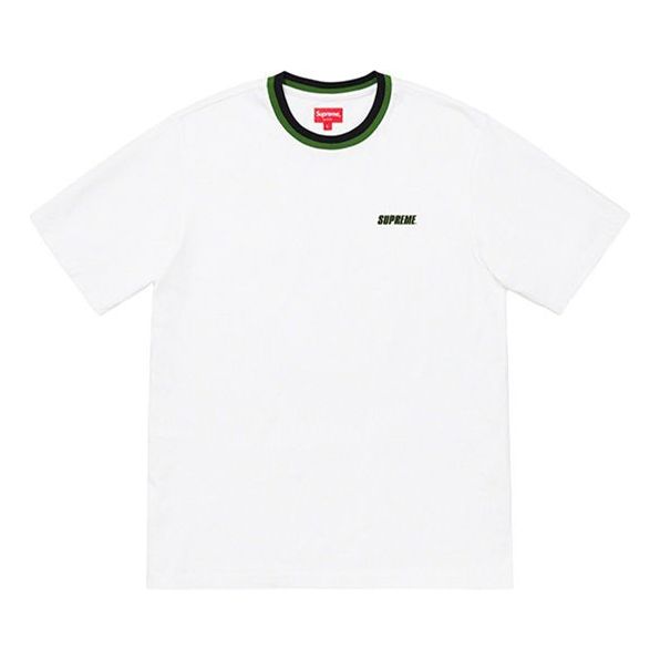 Supreme SS19 Split Rib S/S Top Round Neck Segmentation Two Color