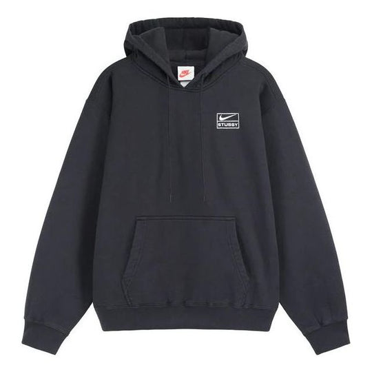 Nike x Stussy Crossover Solid Color Logo Alphabet Embroidered Casual  Pullover US Edition Unisex Black DN4028-010