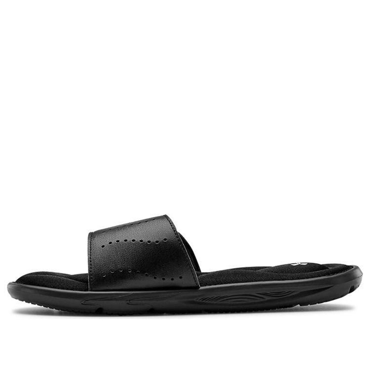 (WMNS) Under Armour Ignite 9 Slide 'Black' 3022717-001 - KICKS CREW