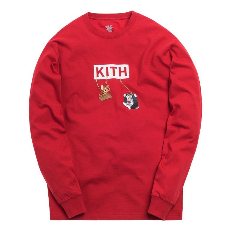 Men's KITH x TOM u0026 JERRY Crossover L/S Friends Tee Printing Long Sleev -  KICKS CREW