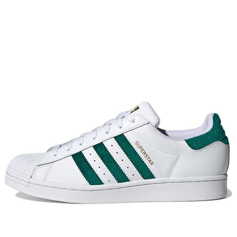 Adidas Superstar 'Chenille Stripes Cloud White Green' H00190 - KICKS CREW