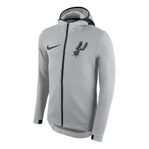 Nike NBA San Antonio Spurs Basketball Sports Hooded Jacket Gray 940162 ...