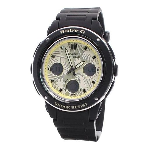 Women's CASIO BABY-G Series Numeric Casual Rubber Strap Quartz Watch Womens Black Analog BGA-150F-1A Watches - KICKSCREW