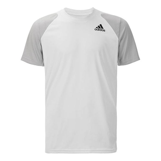 adidas Tennis Casual Sports Round Neck Short Sleeve White GL5439 ...