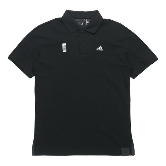 Men's adidas WJ POLO Short Sleeve POLO Black Polo Shirt FT2760-KICKS CREW