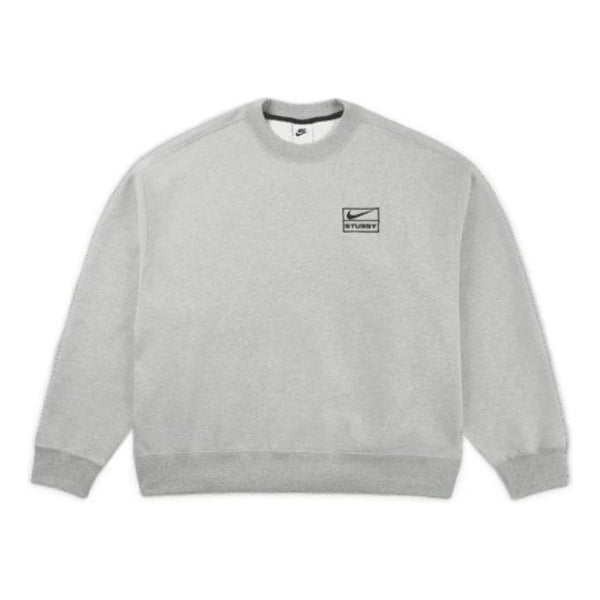 Nike x Stussy Fleece Crew 'Dark Grey Heather' DO9337-063