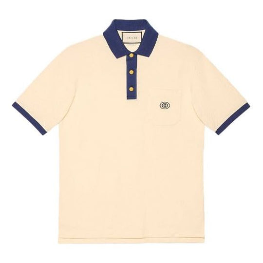 GUCCI Cotton Polo With Interlocking G Patch 'White' 625323-XJCNZ-9047 ...