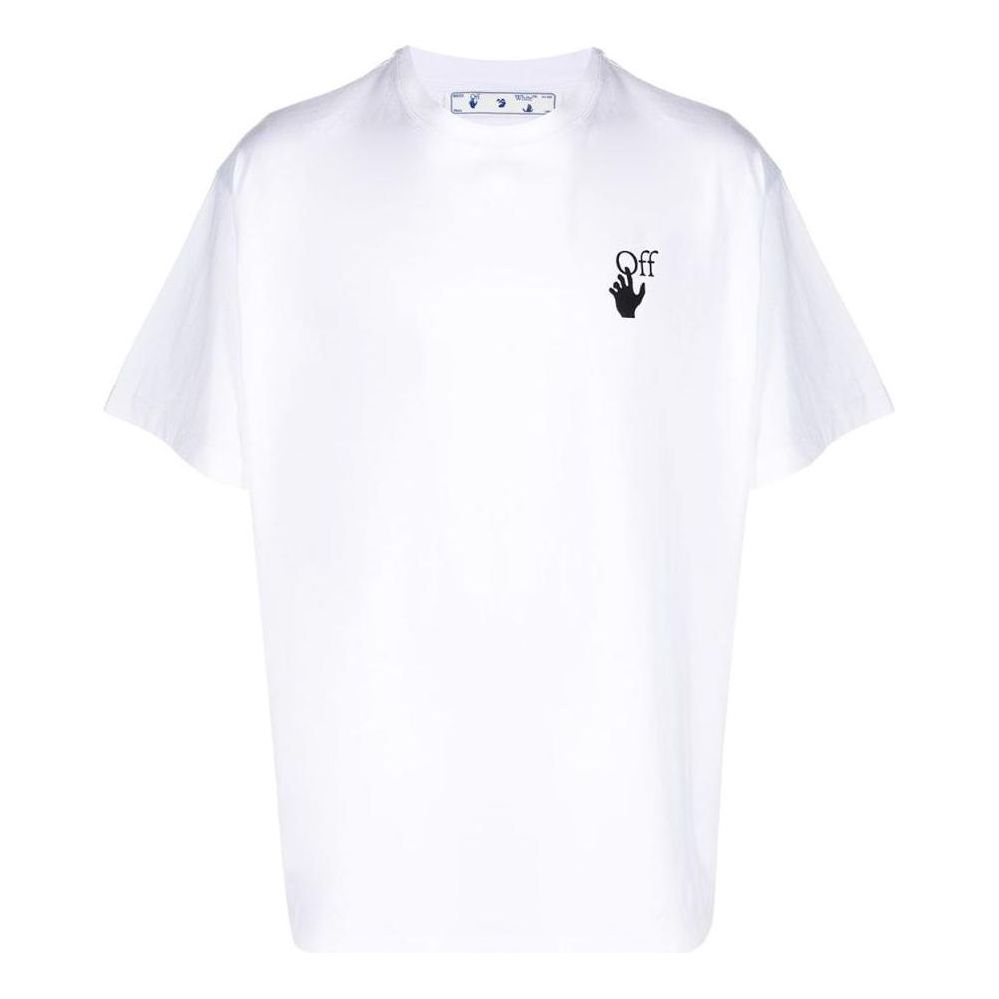 Men's Off-White SS22 Solid Color Arrow Logo Printing Round Neck Short ...