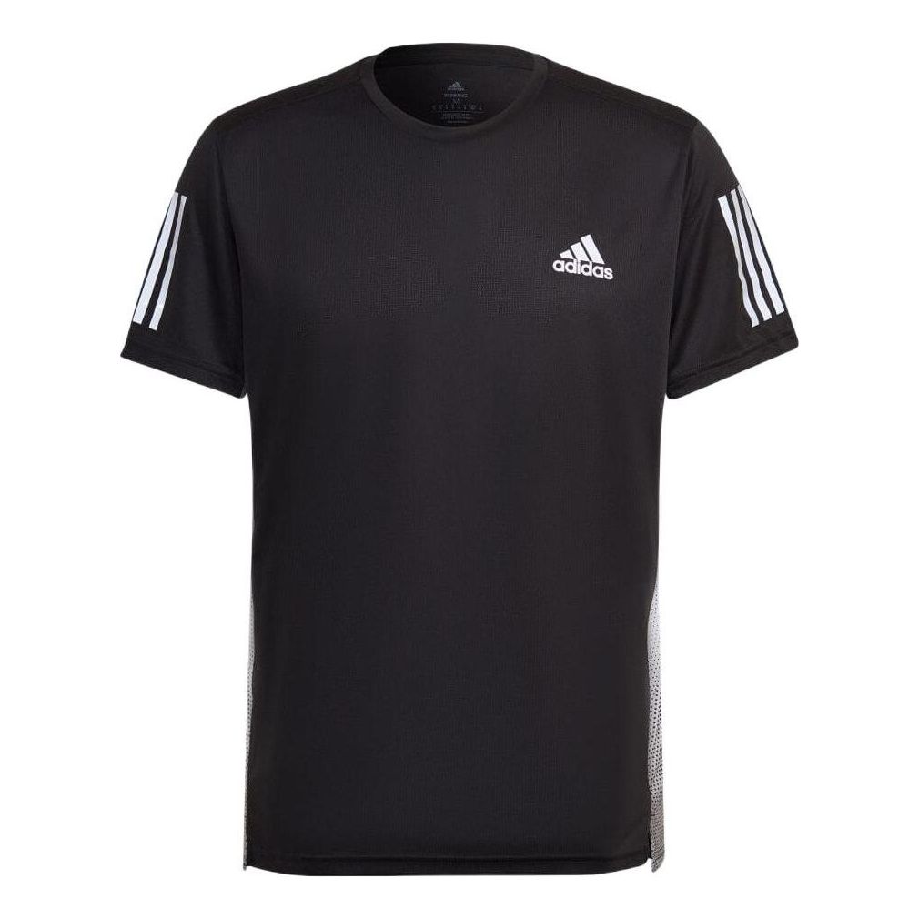 Men's adidas Stripe Logo Printing Reflective Strip Detail Round Neck S ...