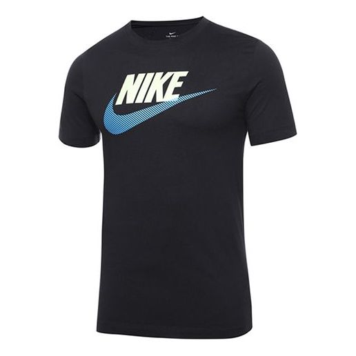 Men's Nike Casual Sports Breathable Alphabet Printing Short Sleeve Bla ...