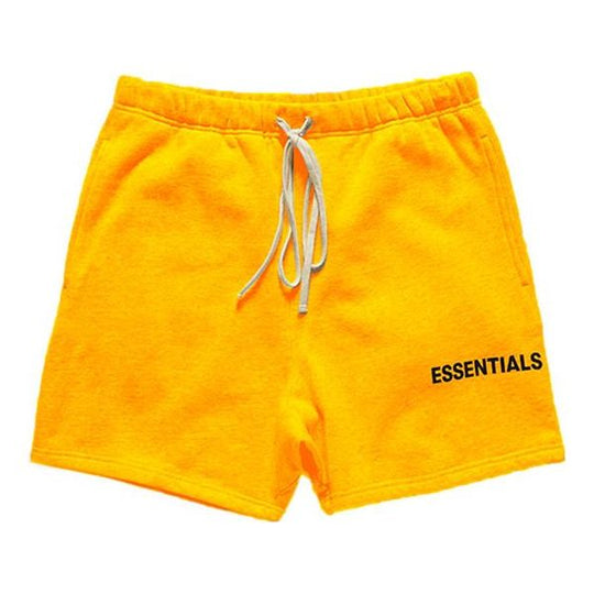 Fear of God Essentials FW18 Graphic Sweat Shorts Yellow FOGPAMZ-YE