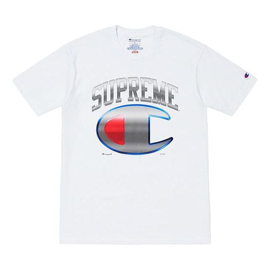 Supreme SS19 x Champion Chrome SS Top Tee SUP-SS19-10243 - KICKS CREW