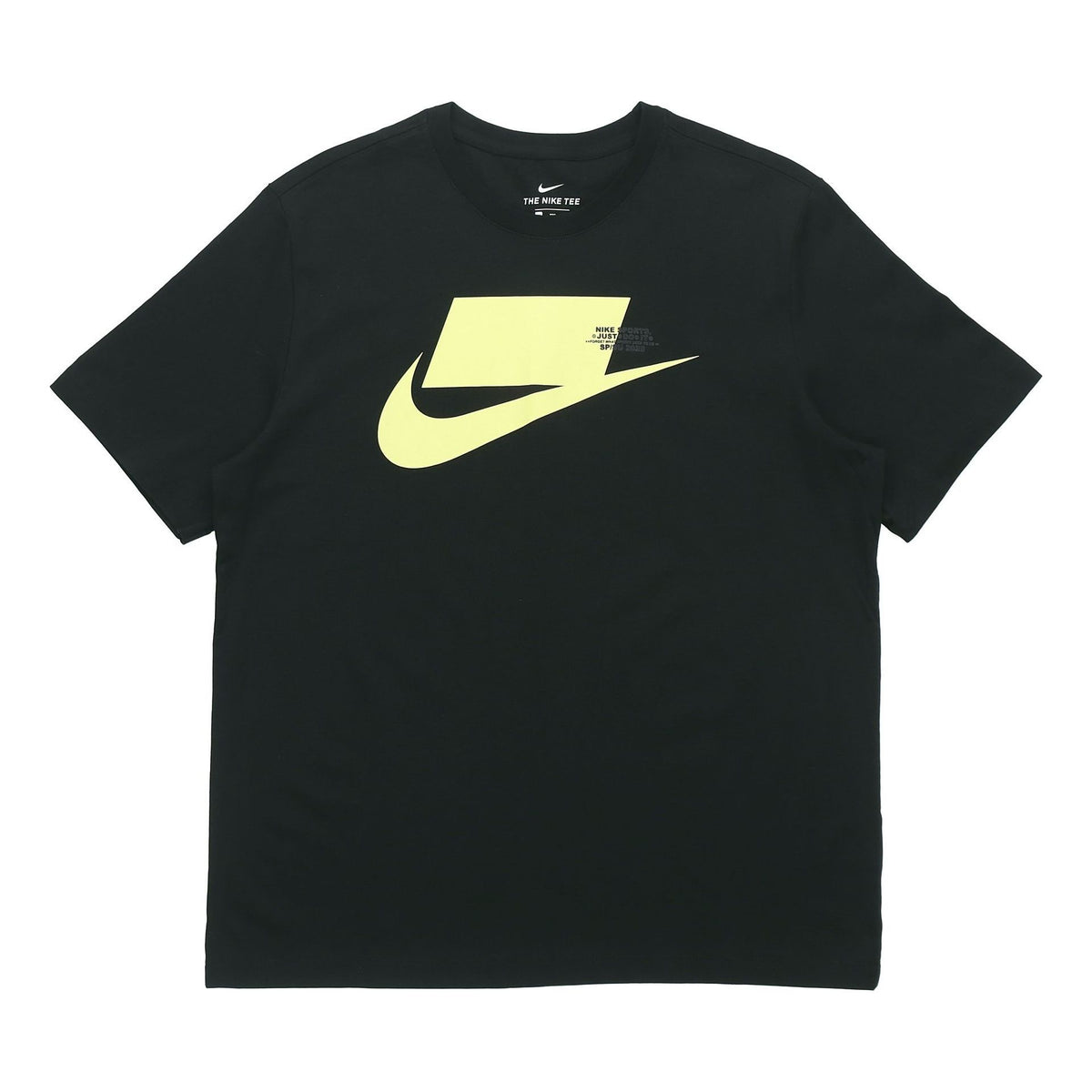 Nike Sportswear Chest Large Printing Short Sleeve Black Yellow Blackye ...