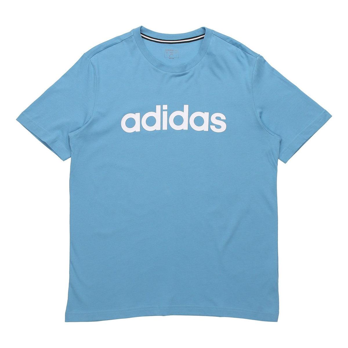 adidas neo Casual Sports Round Neck Short Sleeve Sky Blue GP4892 ...