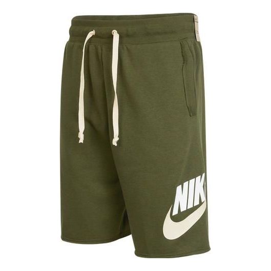 Nike As Nike Sportswear Spe Ft Alumni Short Logo 'Olive Green' DM6818 ...