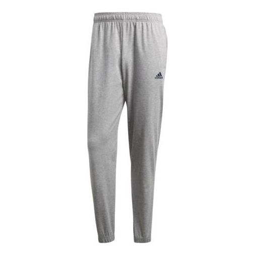 adidas Running Essentials Logo Pants 'Light Grey' BK7406 - KICKS CREW