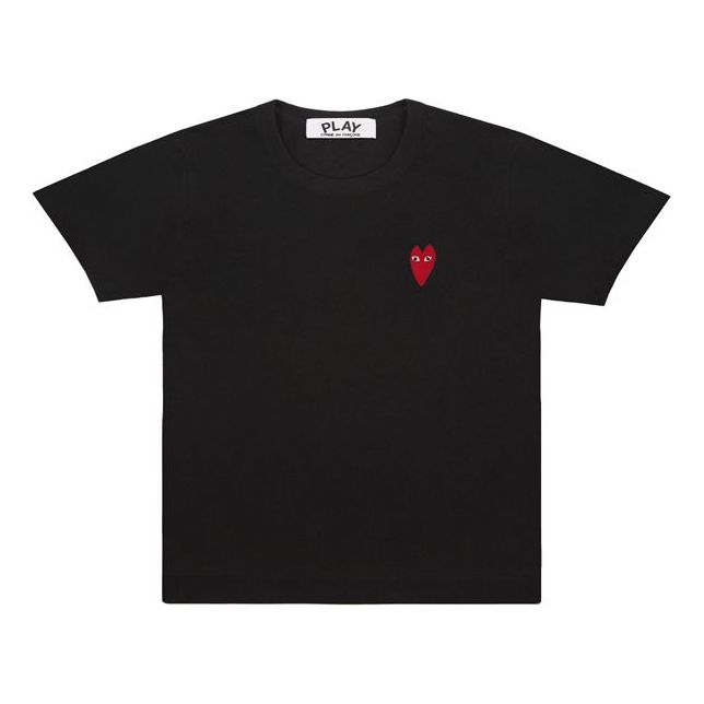 CDG Play Red Printing Short Sleeve Black AZ-T229-051-1 - KICKS CREW