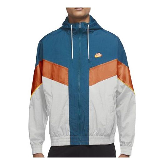 Nike Woven Contrasting Colors Athleisure Casual Sports Hooded Jacket B ...