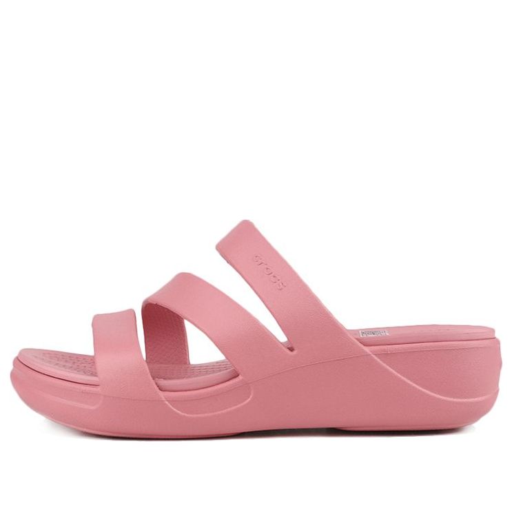 (WMNS) Crocs Monterey Strappy Wedge 'Pink' 206304-682 - KICKS CREW