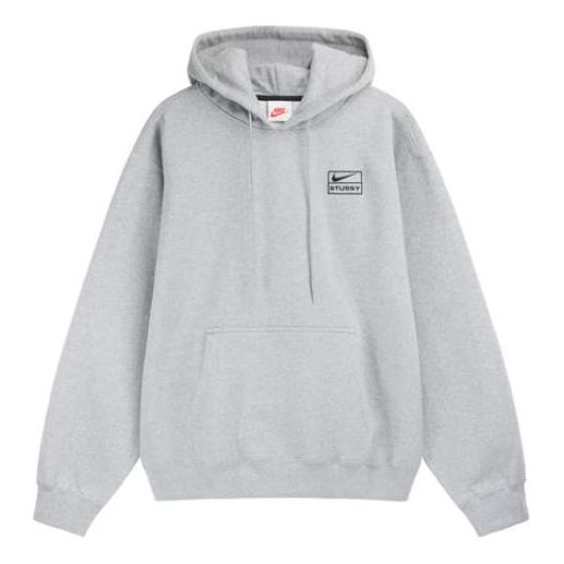 Nike x Stussy Crossover Solid Color Logo Alphabet Embroidered Casual  Pullover Asia Edition Unisex Gray DJ9489-063
