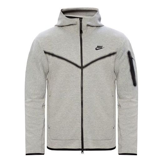 Nike Sportswear Tech Fleece Full-Zip Hoodie 'Heather Grey Black' CU448 ...