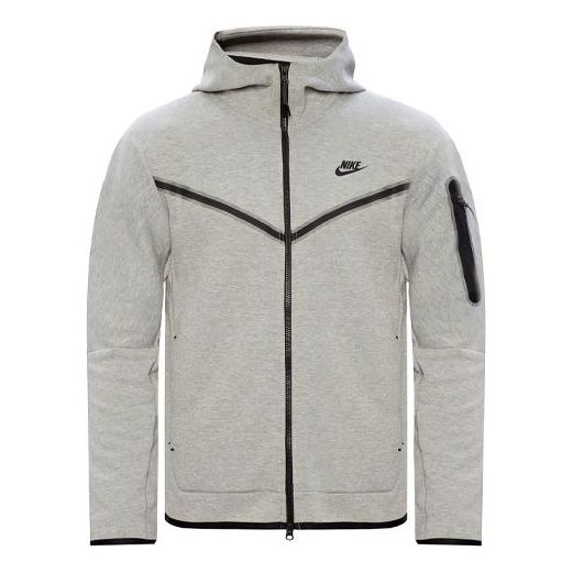 Nike Sportswear Tech Fleece Full-Zip Hoodie Heather Grey/Black –