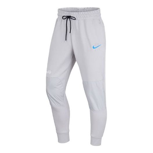 Nike Air Casual Fleece Lacing Splicing Pants Gray DJ0461-097 - KICKS CREW