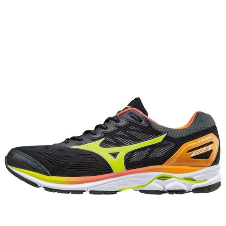 (WMNS) Mizuno Wave Rider 21 'Black Yellow' J1GD180844 - KICKS CREW