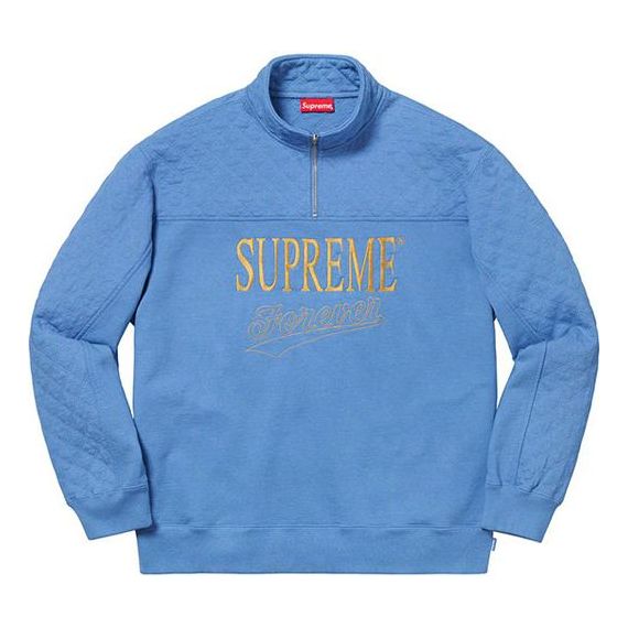 Supreme SS19 Forever Half Zip Sweatshirt Half Zipper Long Sleeves