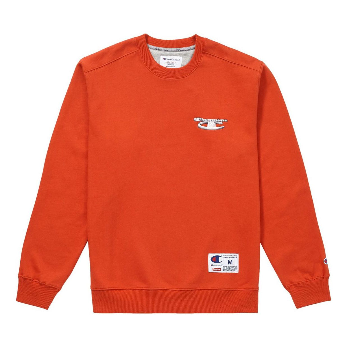 Supreme FW18 x Champion 3D Metallic Crewneck Brick Red SUP-FW18-723