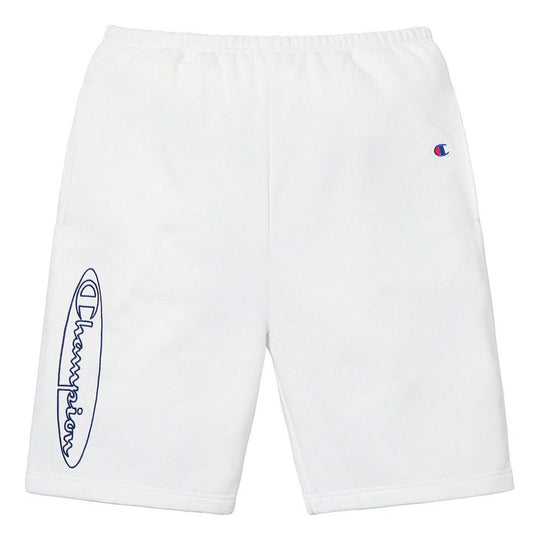 Supreme x Champion SS19 Outline Sweatshort White SUP-SS19-10075