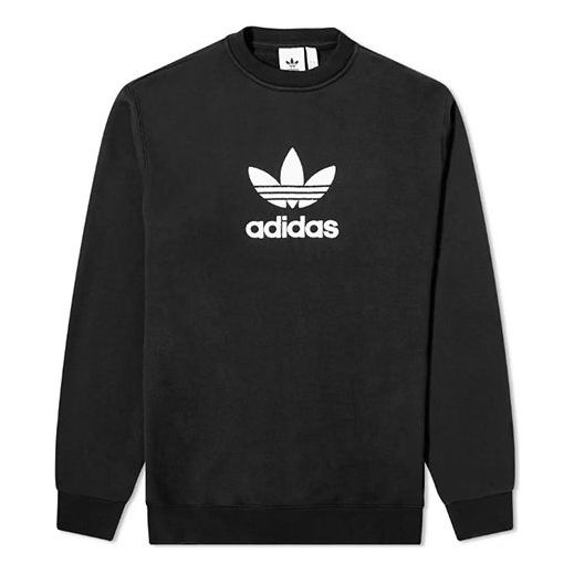 adidas originals Adicolour Premium Chest Logo Round Neck Pullover Blac ...