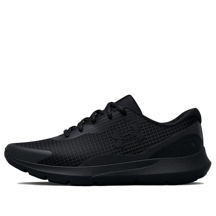 (WMNS) Under Armour Surge 3 'Triple Black' 3024894-002 - KICKS CREW