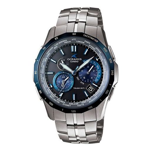 CASIO Solar Powered Silver StrapBlue Dial Silver StrapBlue Dial