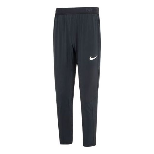 Men's Nike Logo Printing Solid Color Elastic Waistband Sports Pants/Trousers/Joggers Autumn Black DM5949-011