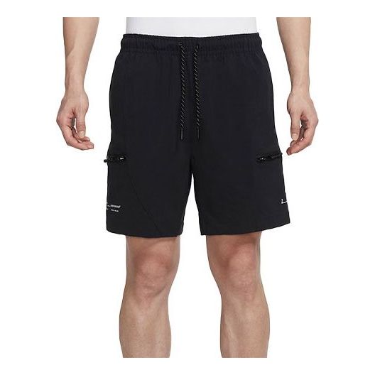 Men's Jordan 23 Solid Color Casual Sports Shorts Black DQ8086-010