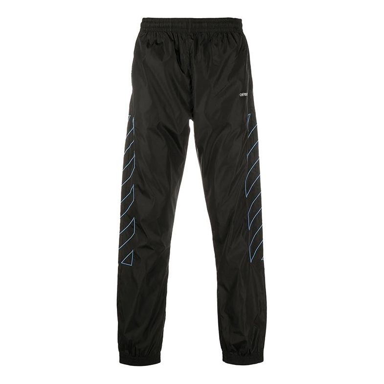 OFF-WHITE Stripe Nylon Training Long Pants Black