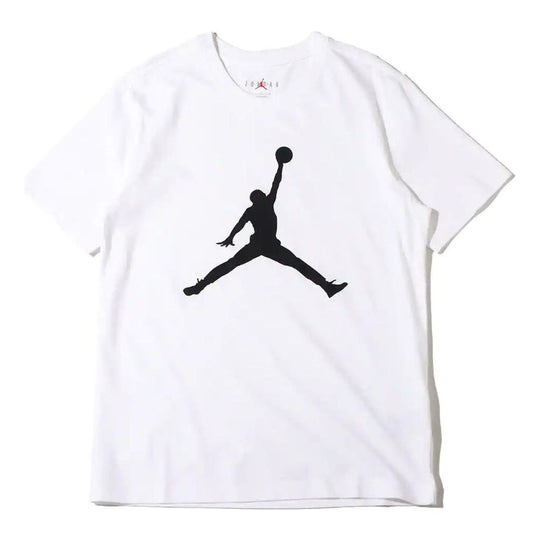 Men's Air Jordan SS22 Logo Pattern Printing Round Neck Short Sleeve Wh ...