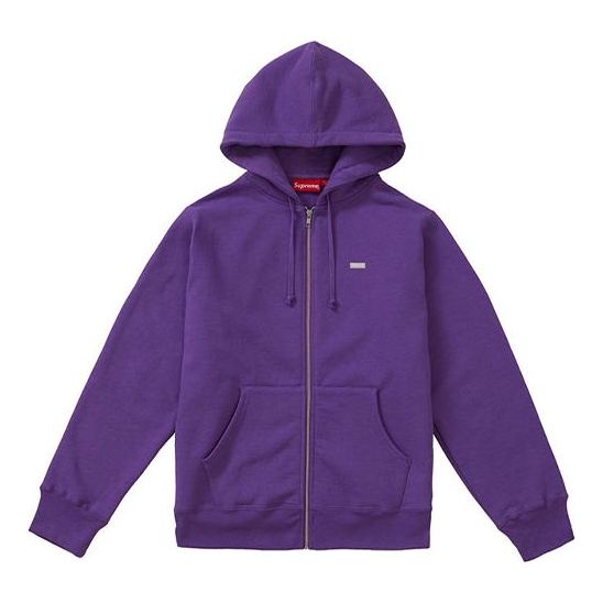 Supreme FW18 Reflective Small Box Zip Up Sweatshirt Violet SUP