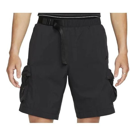 Men's Nike Solid Color Elastic Waistband Side Pocket Shorts Black DQ4281-010