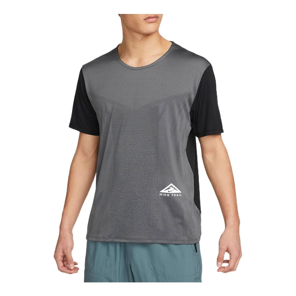 Men's Nike Colorblock Running Sports Training Breathable Round Neck Sh ...