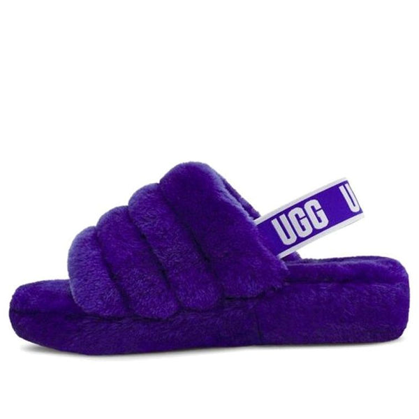 WMNS UGG Fluff Yeah Slide Minimalistic Thick Sole Purple