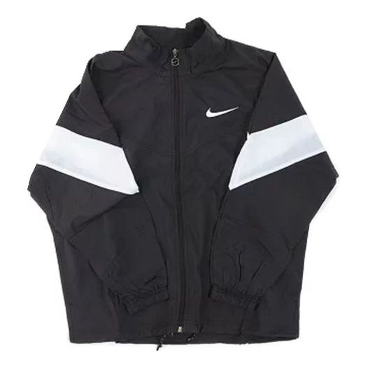 WMNS) Nike Retro Large Logo Windproof Sports Jacket Black AR2848 