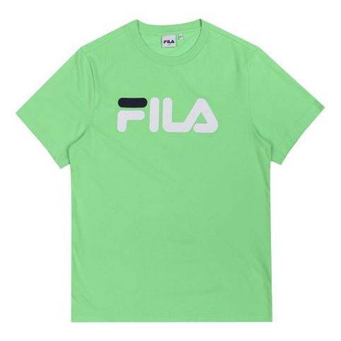 FILA logo Athleisure Casual Sports Short Sleeve Unisex Green FS2RSC2001XGL T-shirts - KICKSCREW