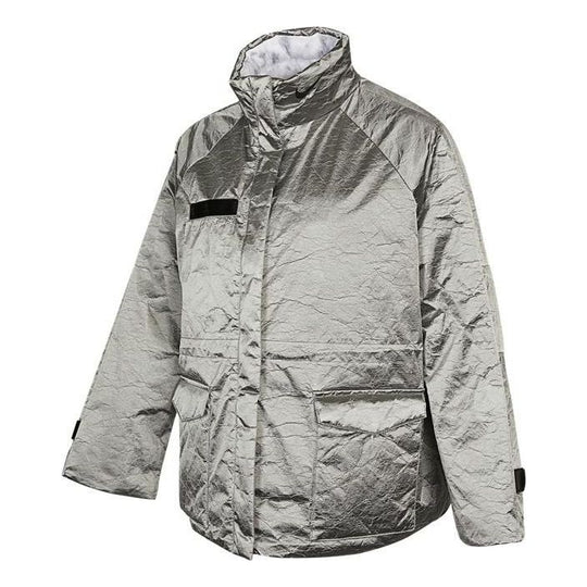 WMNS) AS W Nike Sportswear TF Turf REVIVAL SHINE JKT Jacket GREY