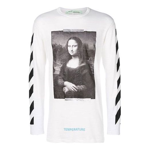 OFF-WHITE Printing Mona Lisa Long Sleeves Loose Fit Unisex White T 