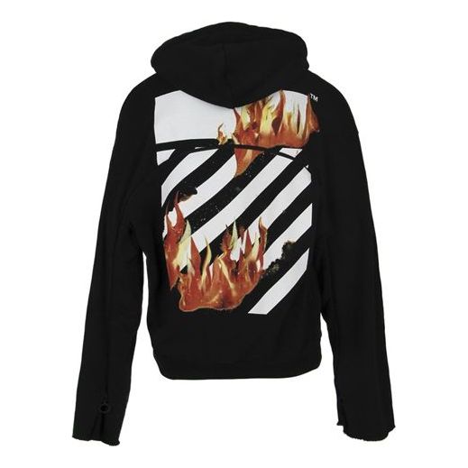 Off white sales flame sweatshirt