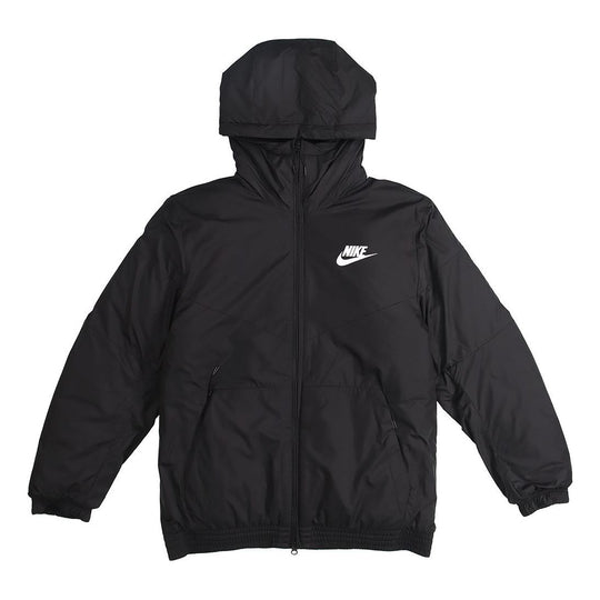 Nike SPORTSWEAR SYNTHETIC FILL Fleece Lined Hooded Jacket Black 928862-010