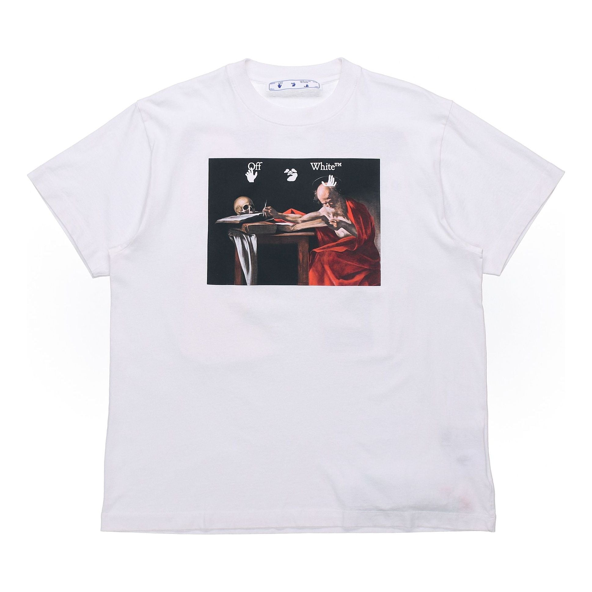 Off-White Caravaggio Over Tee 'White' OMAA038R21JER0030125 - KICKS ...