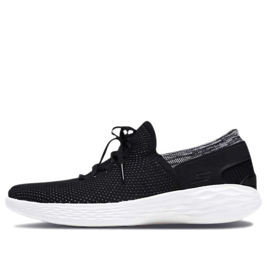 (WMNS) Skechers You Running Shoes Black/White 14960-BKW